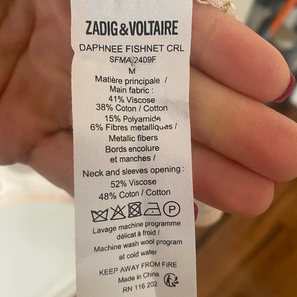 Zadig & Voltaire Daphnee fishnet cardigan - Picture 5 of 5